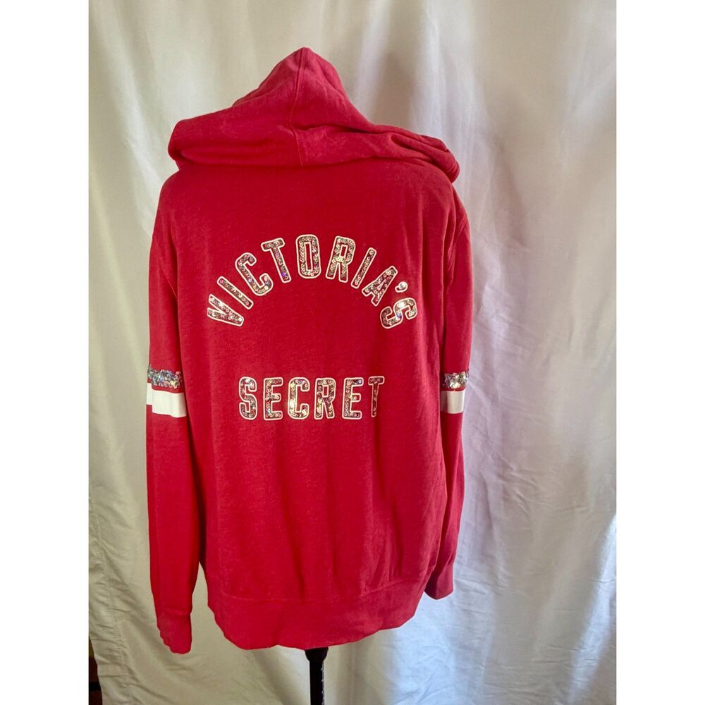 Victoria's Secret sequin bling full-zip hoodie. Size XL